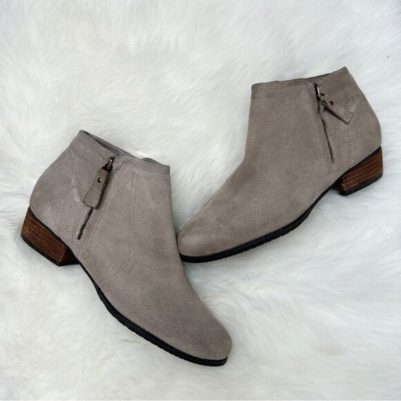 Blondo Shoes - BLONDO Waterproof Suede Booties Womens Size 7.5 Tan Side Zip Ankle Boots Autumn